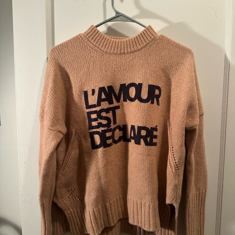 Zadig & Voltaire nude pink with purple Text